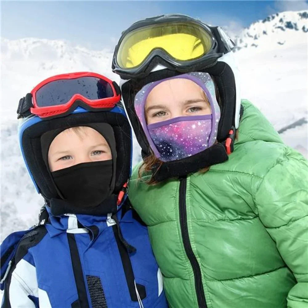 Kids Balaclava Ski Mask, Fleece Face Mask Neck Warmer for Boys Girls